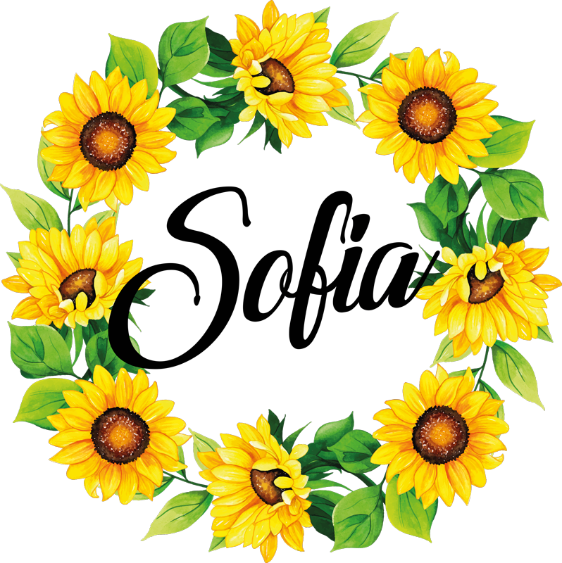 Tapis vinyle plantes couronne de fleurs d'été nom - TenStickers