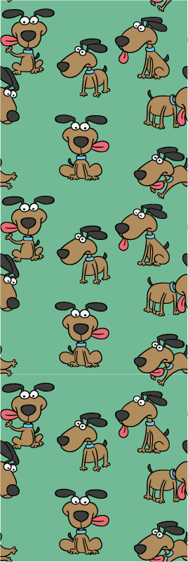 Tapis vinyle chambre style cartoon de chien amusant - TenStickers