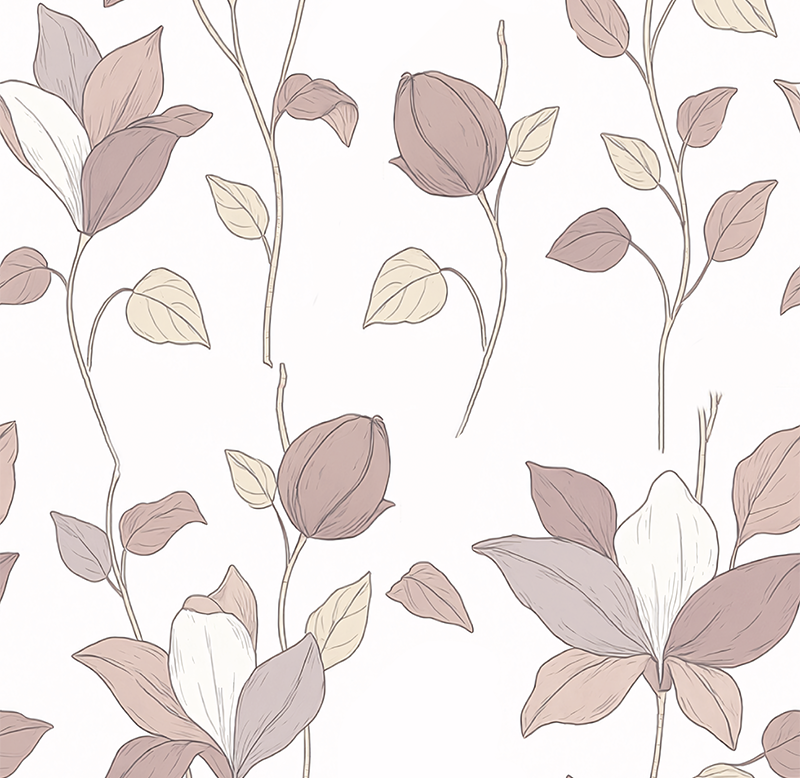 Tapis vinyle chambre fleurs roses - TenStickers