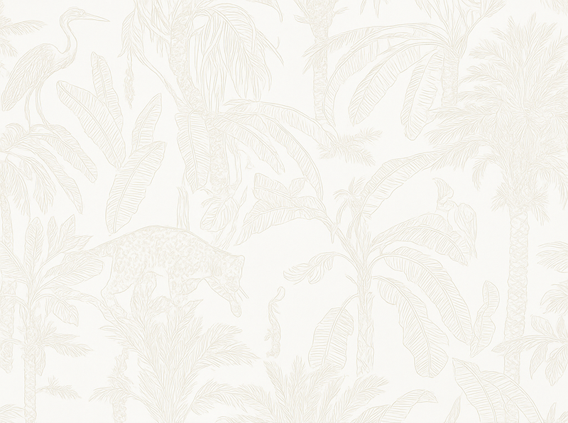 Tapis vinyle chambre beige clair jungle - TenStickers