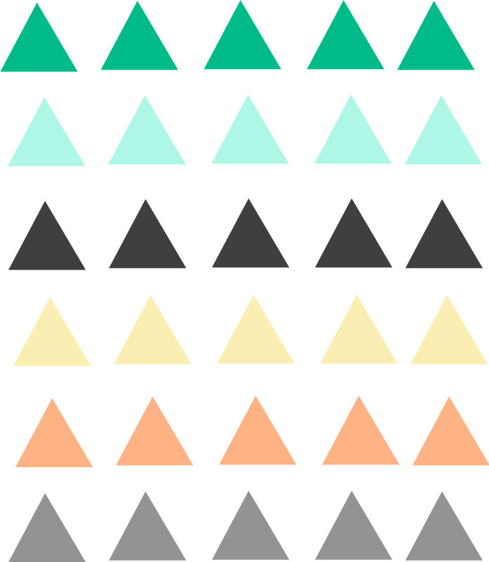 Tapis vinyle géométrique 30 petits triangles bébé - TenStickers