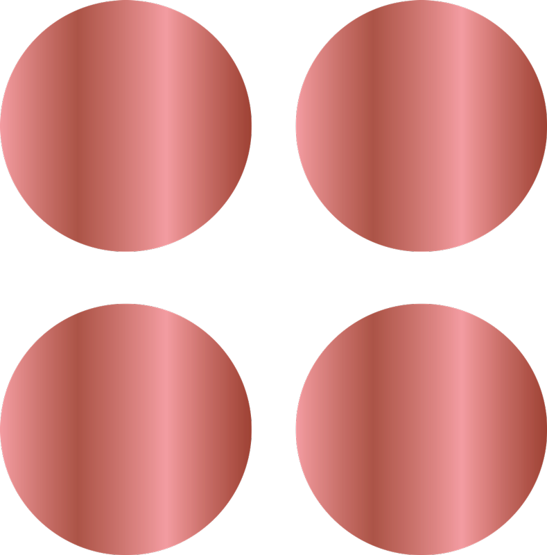 Tapis vinyle géométrique pois rose gold - TenStickers