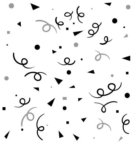 Tapis vinyle géométrique confettis noirs et gris - TenStickers