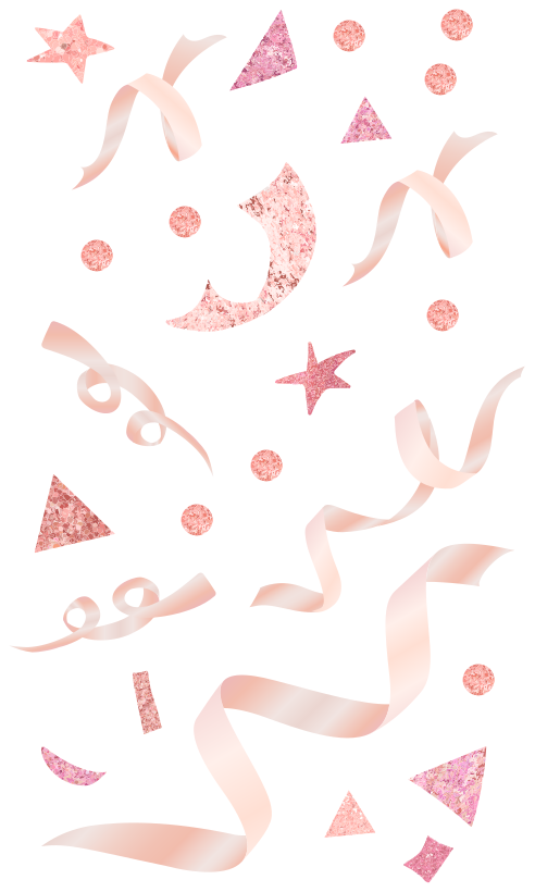 Tapis vinyle géométrique confetti rose clair - TenStickers