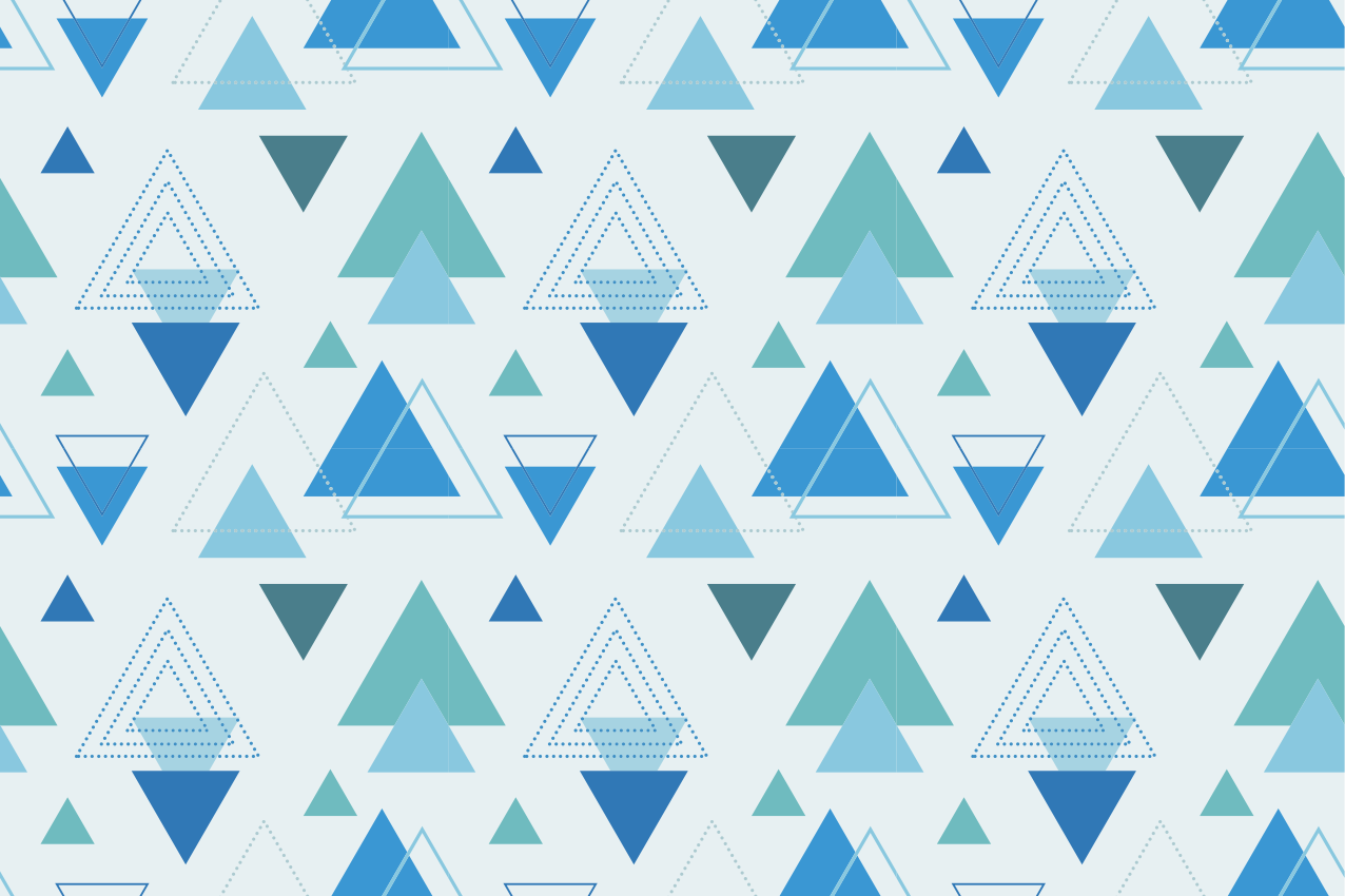 Tapis vinyle géométrique motif triangles bleus - TenStickers
