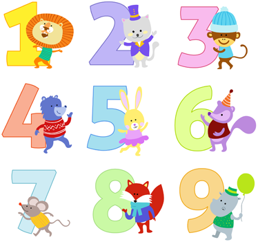 Tapis vinyle pour enfants stickers numéros ludiques - TenStickers
