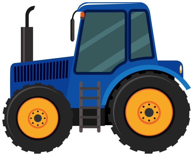 Tapis vinyle pour enfants tracteur bleu - TenStickers