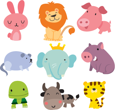 Tapis vinyle pour enfants stickers animaux d'enfants - TenStickers
