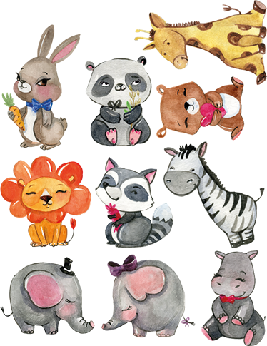 Tapis vinyle pour enfants animaux de la jungle - TenStickers