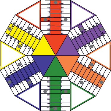 Tapis vinyle pour enfants motif parchis géométrique - TenStickers