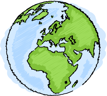 Tapis vinyle pour enfants carte du monde verte et bleue - TenStickers
