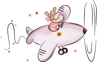 Tapis vinyle pour enfants petite souris dans un avion - TenStickers