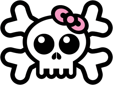 Tapis vinyle pour enfants tête de mort avec ruban - TenStickers