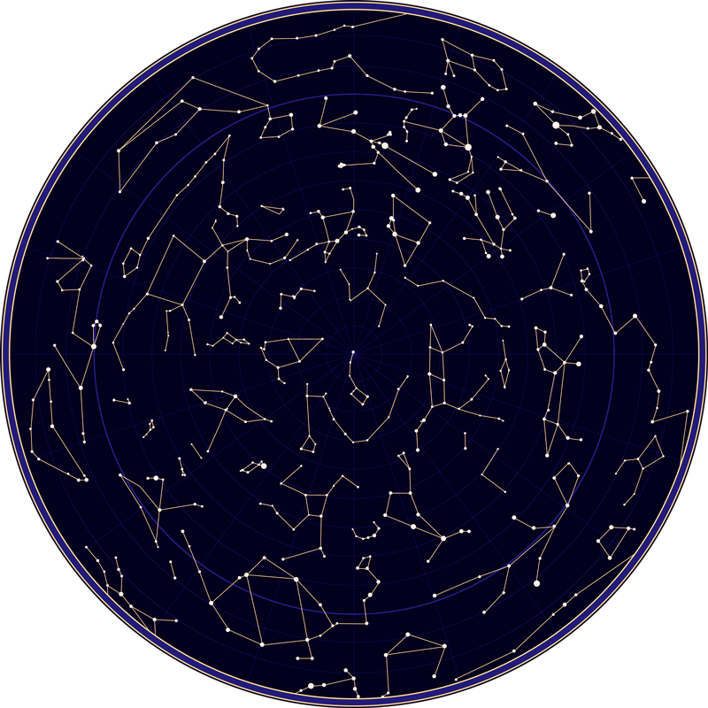 Tapis vinyle pour enfants carte des constellations - TenStickers