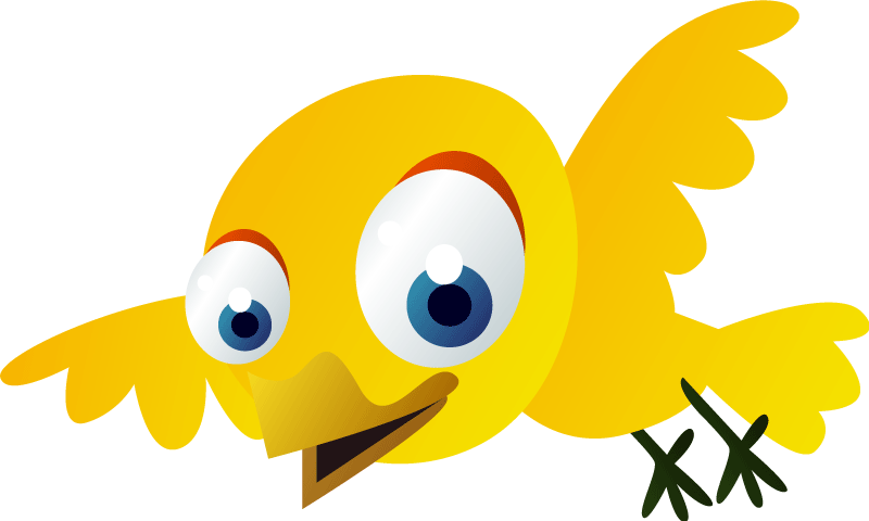 Tapis vinyle pour enfants oiseau volant jaune - TenStickers