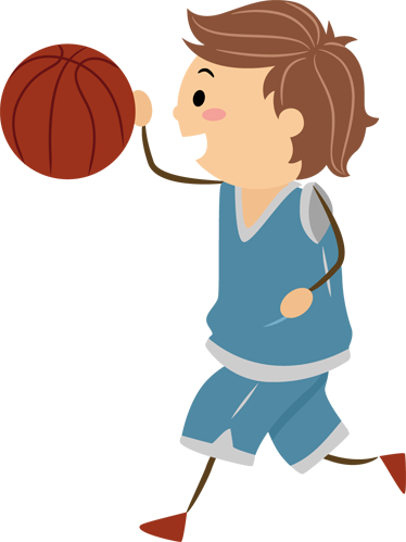 Tapis vinyle pour enfants motif basketball enfant - TenStickers