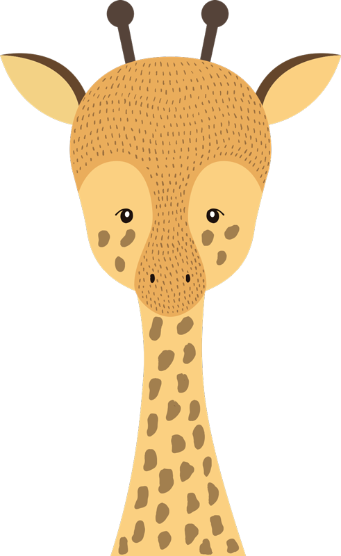 Tapis vinyle pour enfants dessin girafe bébé - TenStickers