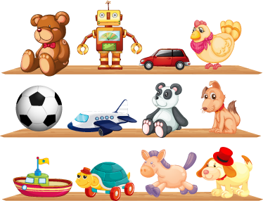 Tapis vinyle pour enfants étagères avec jouets - TenStickers