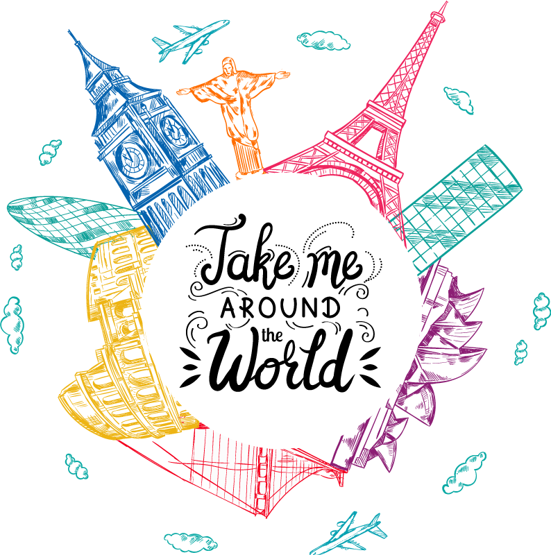 Tapis vinyle chambre joyaux du monde - TenStickers