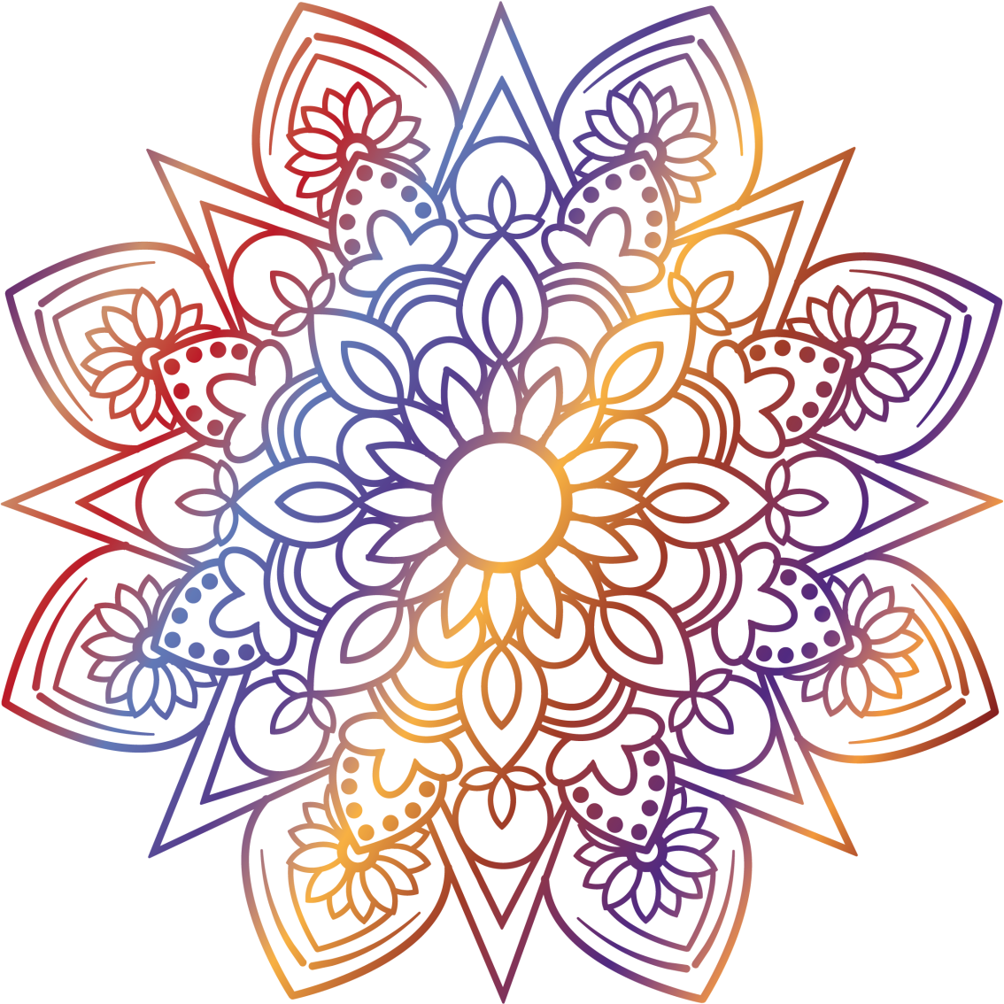 Tapis vinyle chambre mandala flamboyant et vivant - TenStickers