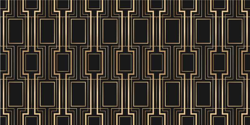 Tapis vinyle chambre motif doré et noir - TenStickers