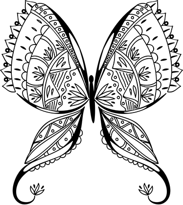 Tapis vinyle chambre papillon élégant - TenStickers