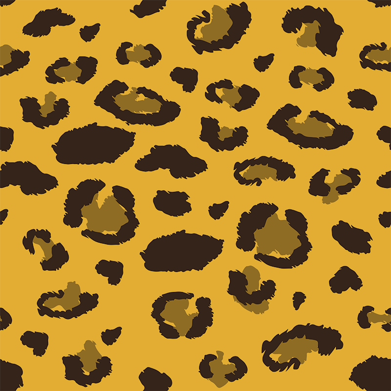 Tapis vinyle chambre imprimé léopard mobilier - TenStickers