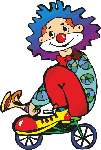Tapis vinyle pour enfants clown à vélo - TenStickers