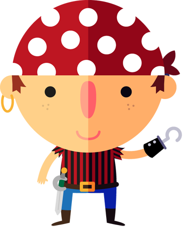Tapis vinyle pour enfants illustration pirate - TenStickers