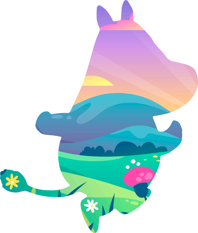 Tapis vinyle pour enfants monde des moomins - TenStickers