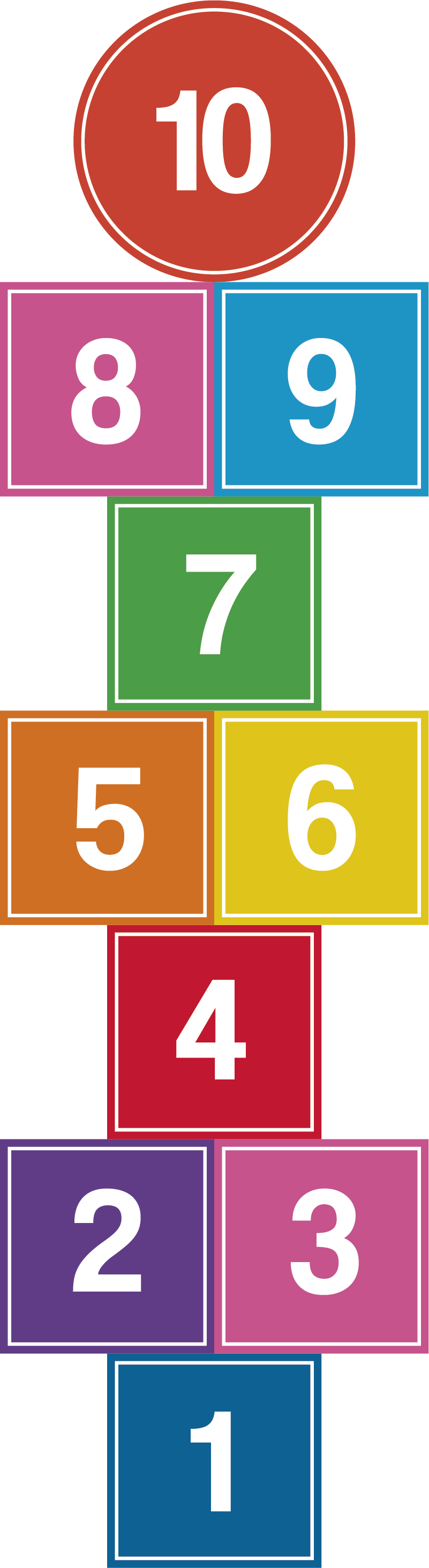 Tapis vinyle jeux rayuela colorée - TenStickers