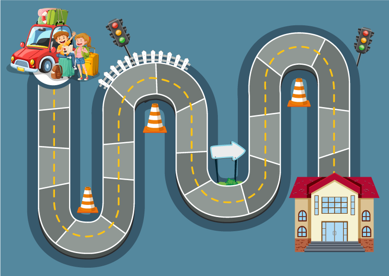 Tapis vinyle jeux chemin de jeu - TenStickers