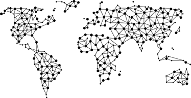 Tapis vinyle carte du monde réseaux - TenStickers