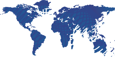 Tapis vinyle carte du monde bleu avec vagues - TenStickers