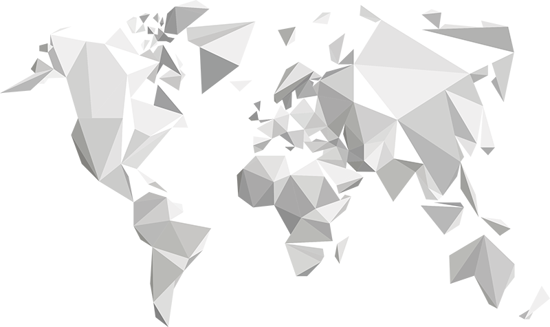 Tapis vinyle carte du monde origami - TenStickers