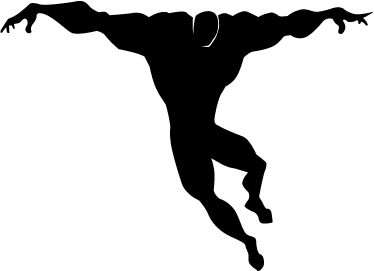 Tapis vinyle pour enfants super-héros en action - TenStickers