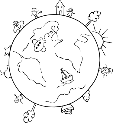 Tapis vinyle pour enfants globe terrestre voyages - TenStickers