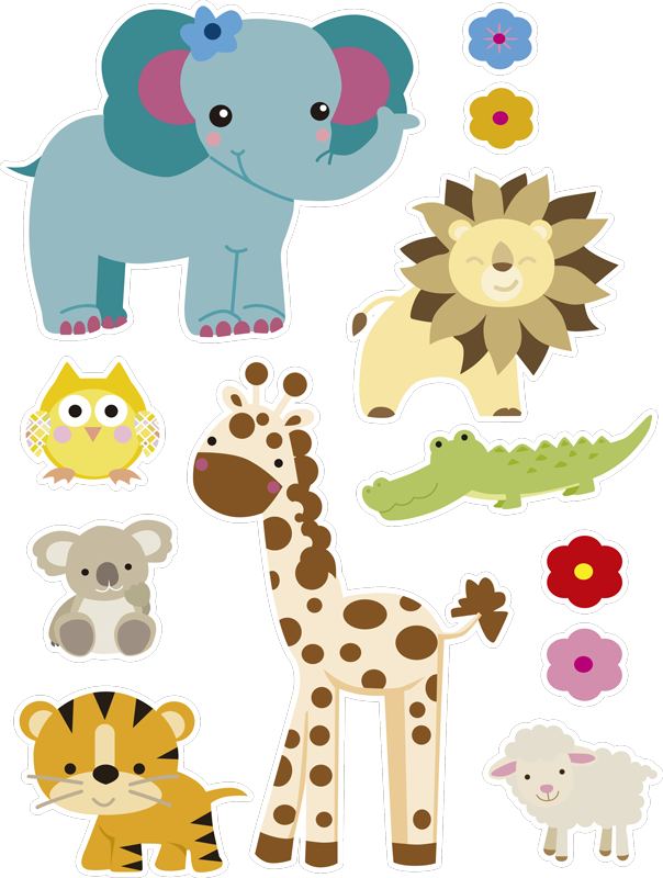 Tapis vinyle pour enfants motif jungle - TenStickers