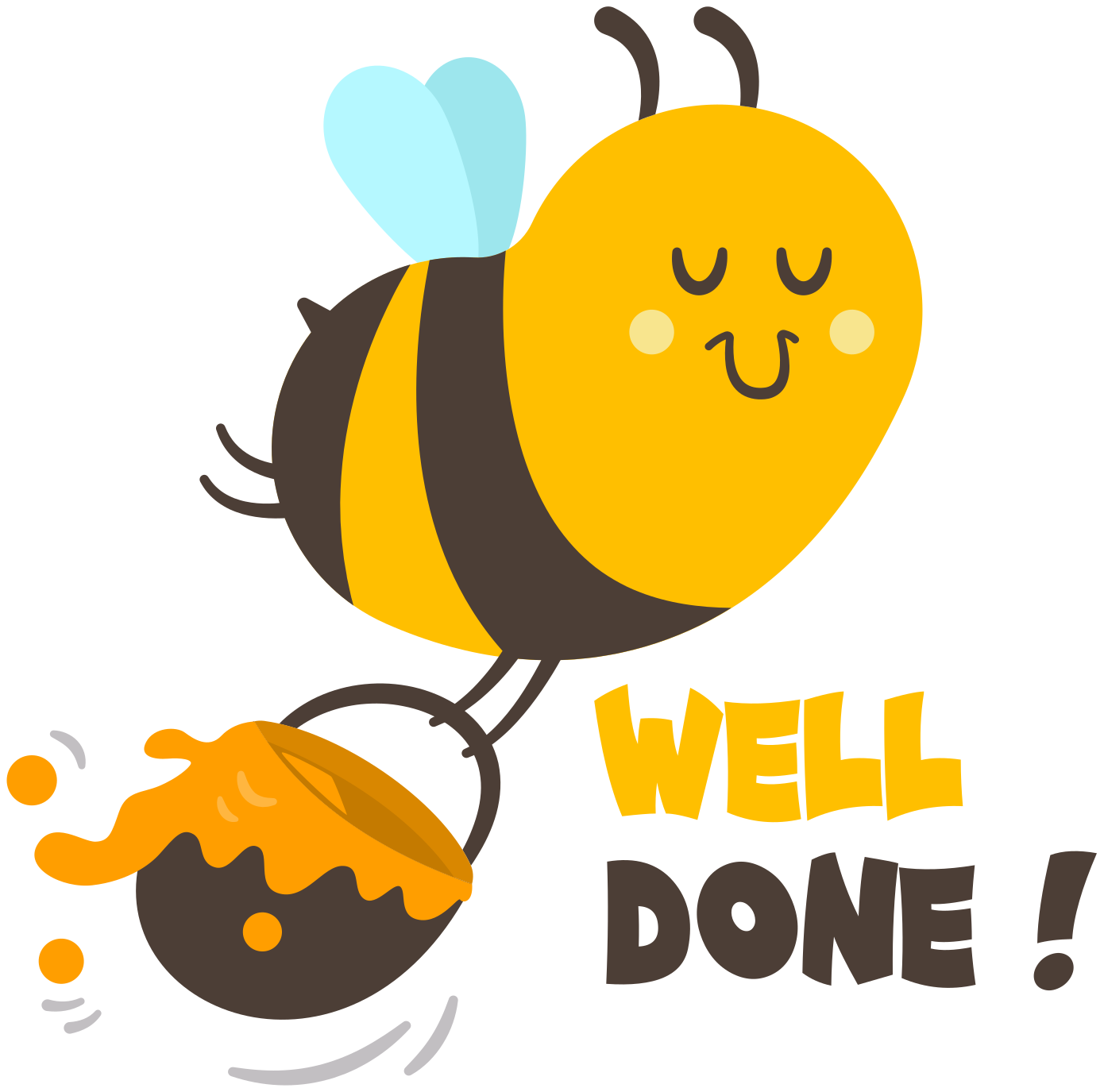 Tapis vinyle pour enfants abeille occupée bien faite - TenStickers