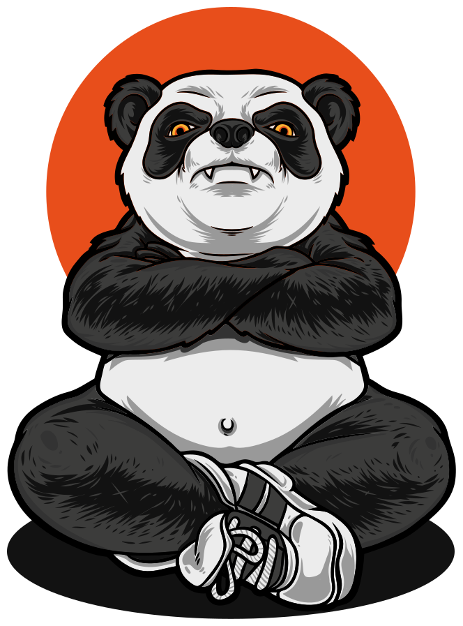Tapis vinyle pour enfants panda voyou - TenStickers