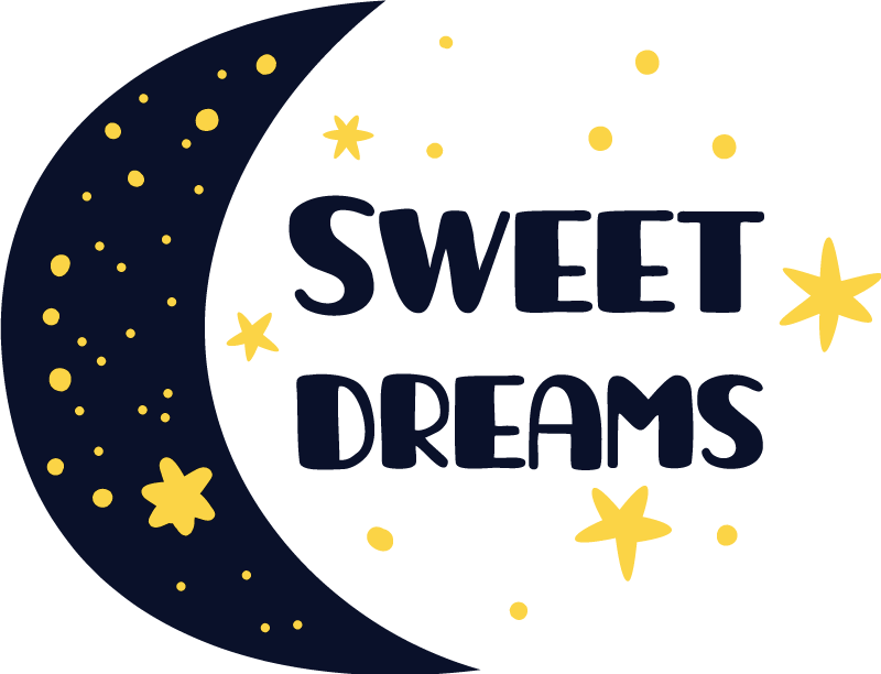 Tapis vinyle pour enfants doux rêves avec lune et étoiles - TenStickers