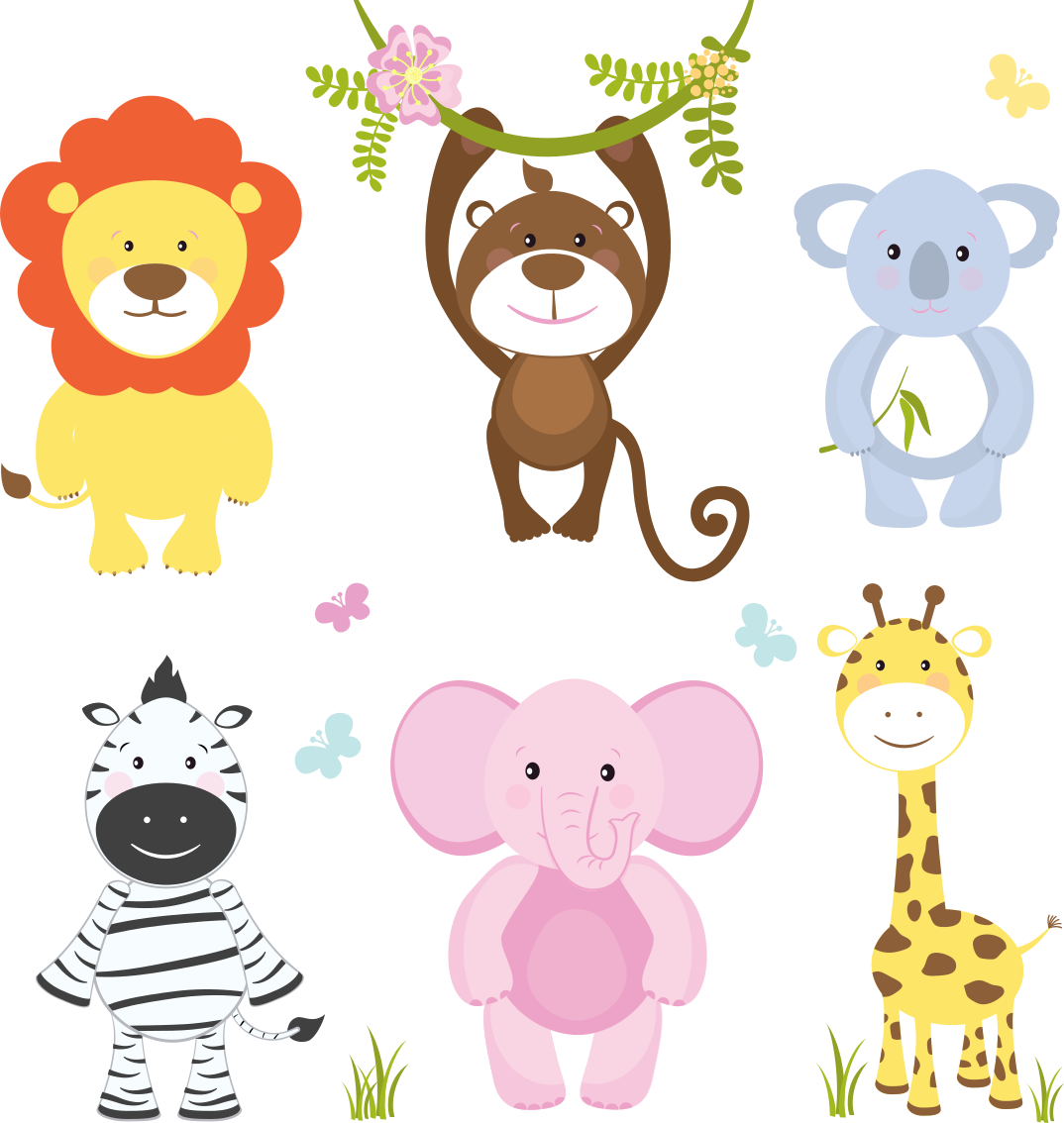 Tapis vinyle pour enfants animaux colorés - TenStickers