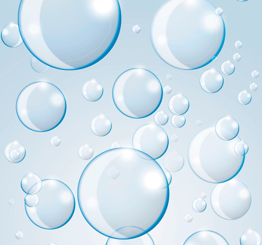 Tapis vinyle salle de bain motif bulles sphériques - TenStickers