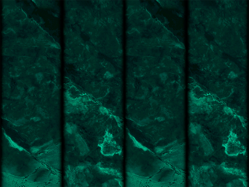 Tapis vinyle salle de bain effet marbre noir et vert - TenStickers