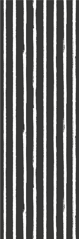 Tapis vinyle salle de bain motif encre moderne noir et blanc - TenStickers