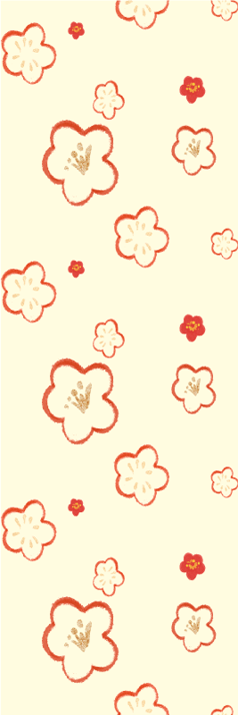 Tapis vinyle salle de bain motif fleurs daphne rouge crème - TenStickers