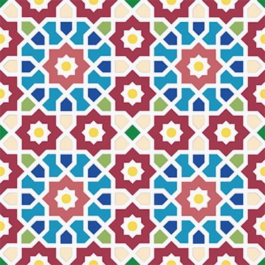 Tapis vinyle salle de bain carrelage hydraulique arabe - TenStickers