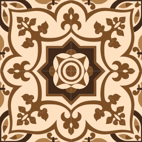 Tapis vinyle salle de bain motifs carreaux espagnols - TenStickers