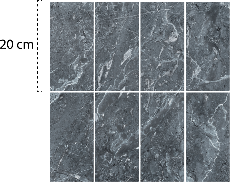 Tapis vinyle salle de bain carreaux marbrés gris - TenStickers