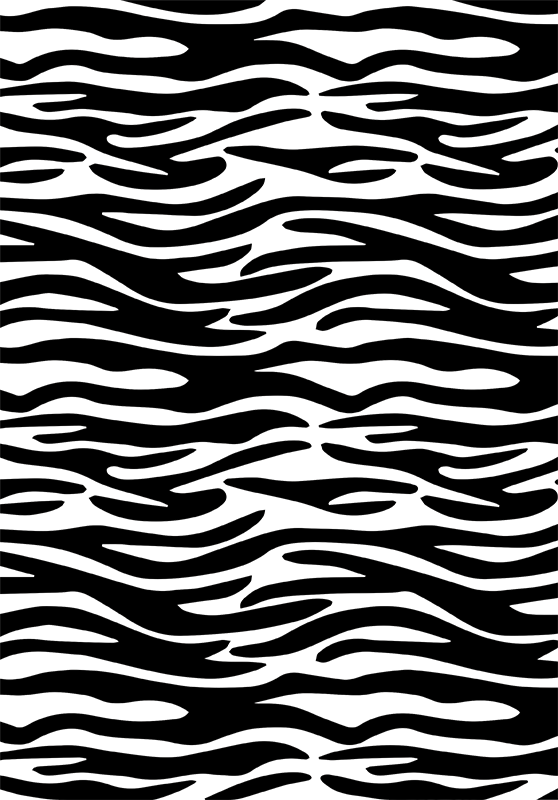 Tapis vinyle salle de bain imprimé zèbre douche - TenStickers